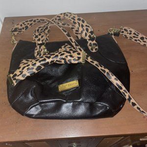 Betsy Johnson Leopard Print Bow Purse